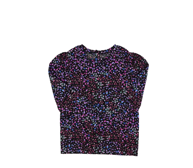 Černé květinové triko 