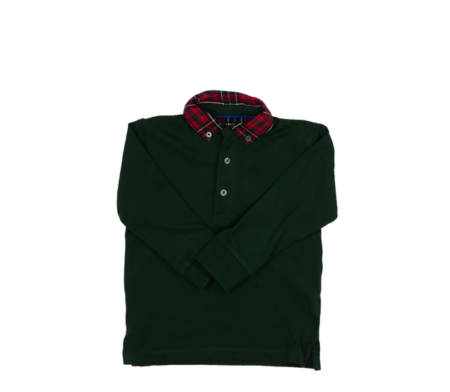 Tmavě zelené triko s límečkem Next