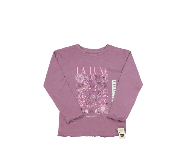 Nové fialové triko s jednorožcem 