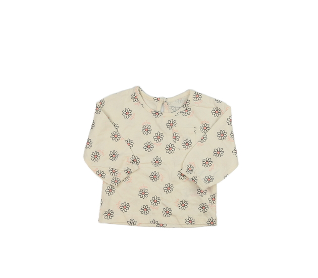 Krémové květinové triko Primark 