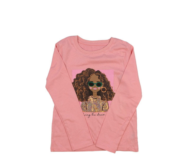 Růžové triko se slečnou 