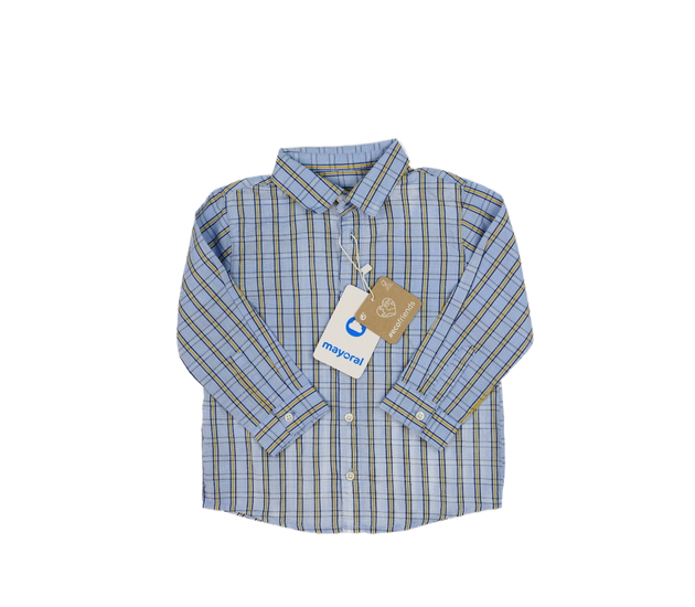 Nová modrá pruhovaná košile Mayoral 