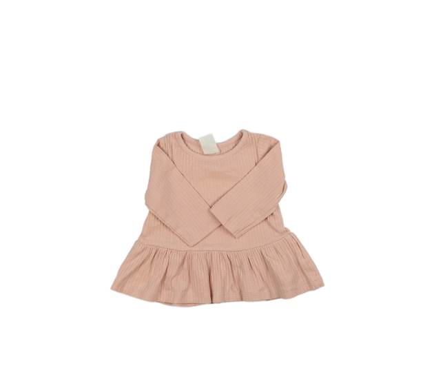 Růžové žebrované triko H&M