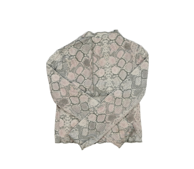 Šedý vzorovaný crop top River Island 