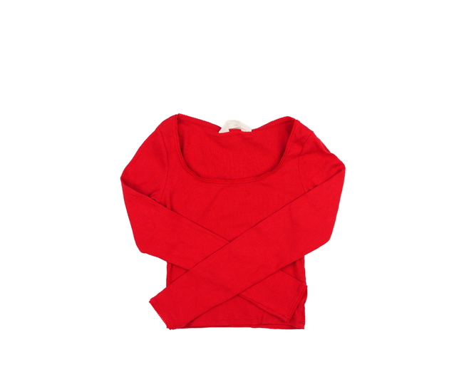 Červený crop top H&M