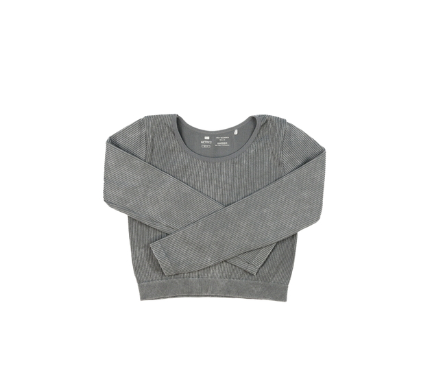 Šedý elastický crop top F&F