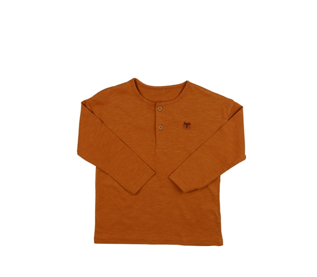 Hnědé triko s liškou Tu