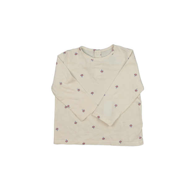 Krémové triko s houbami 