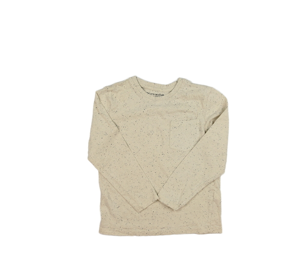 Světle hnědé melírované triko s kapsou Primark 