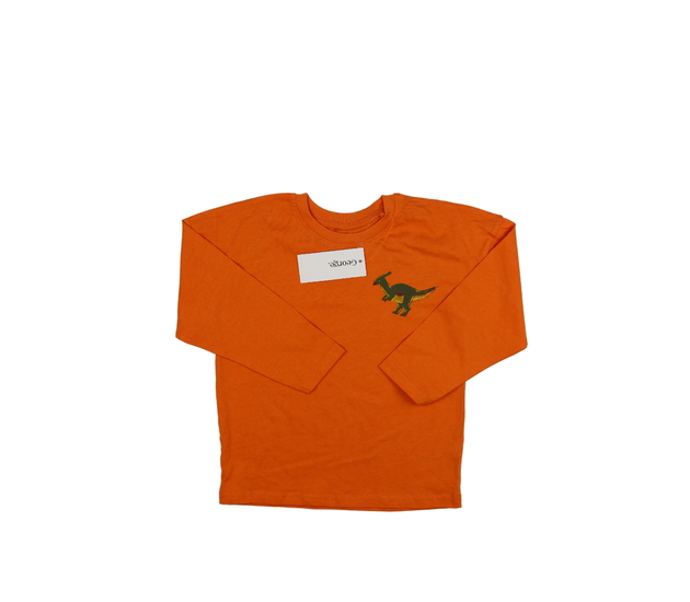 Nové oranžové triko s dinosaurem George