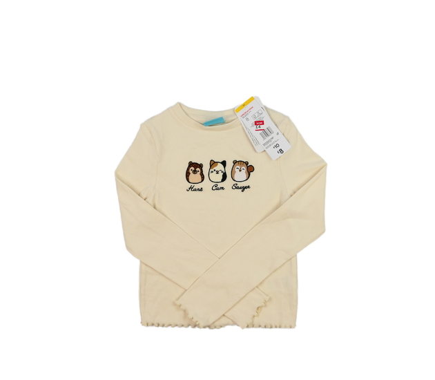 Nové hnědé kratší triko s obrázky 