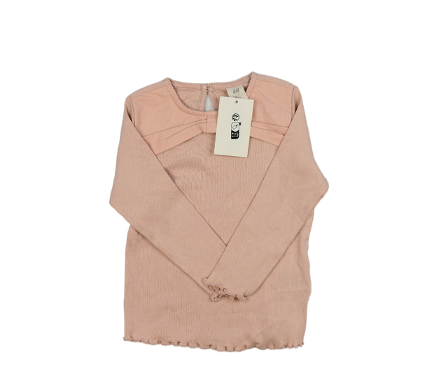 Nové růžové žebrované triko H&M