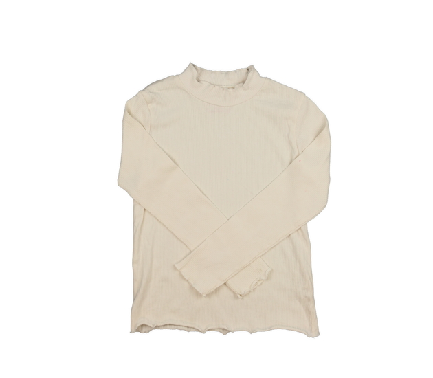 Krémové žebrované triko Primark 