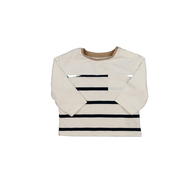 Bílé triko s modrými pruhy M&S