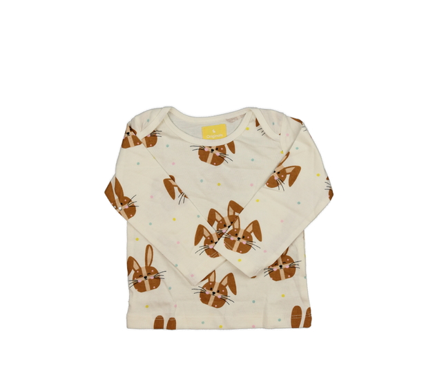 Krémové triko se zajíčky 