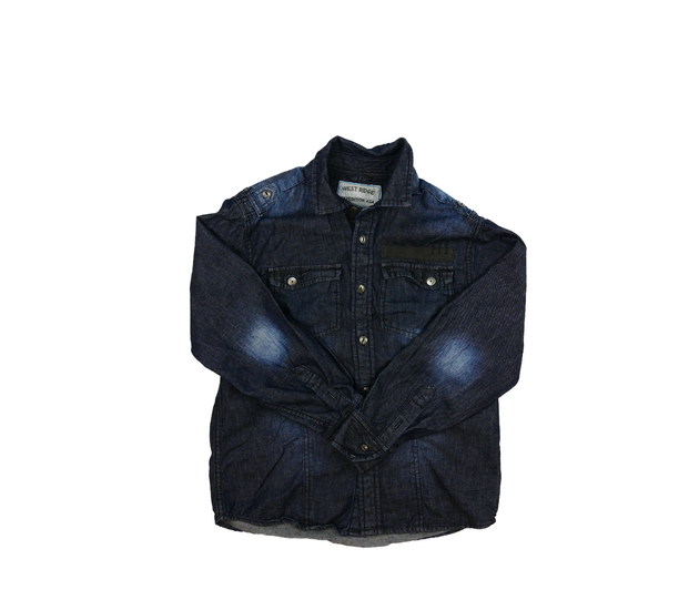 Tmavá melírovaná riflová košile Next