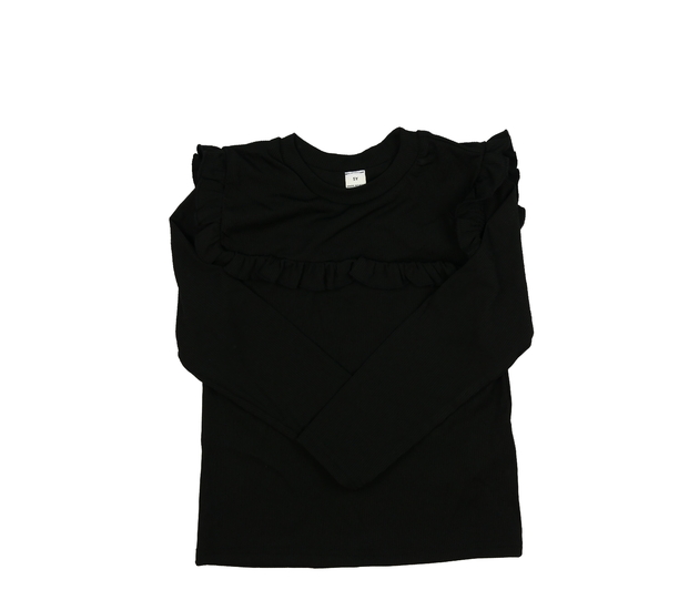 Černé triko s volánkem