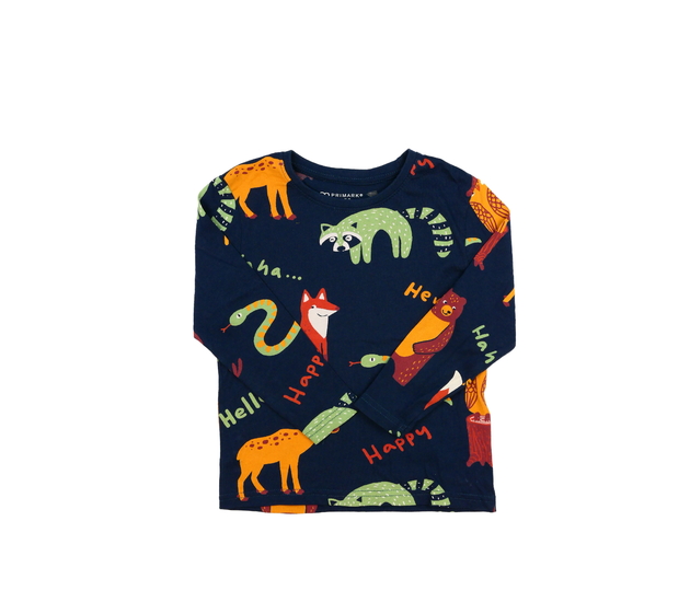 Tmavě modré triko se zvířátky Primark