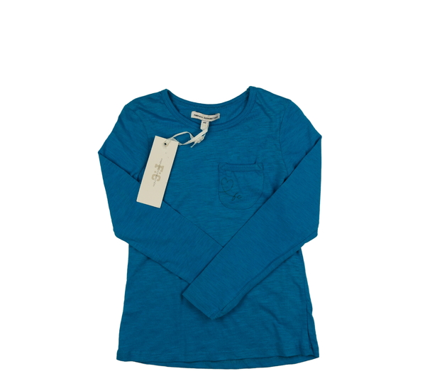 Nové modré lehké triko s kapsičkou 