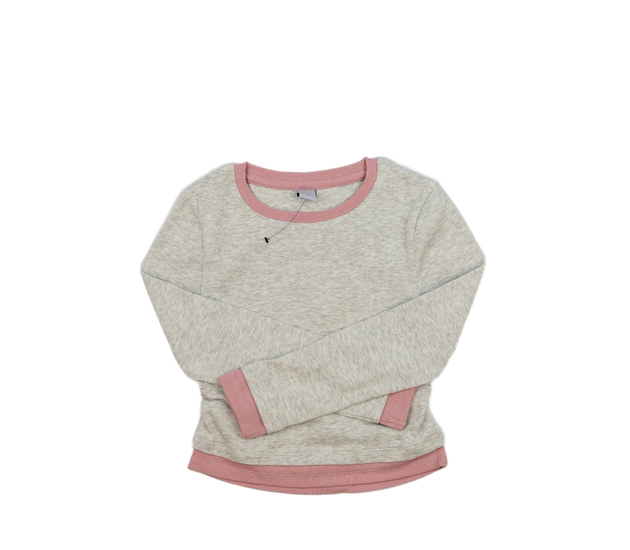 Šedo-růžový crop top Tu 