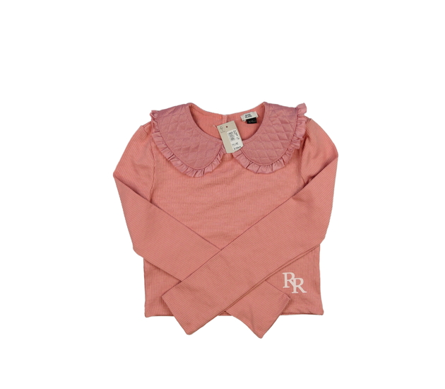 Nový růžový crop top s límečkem River Island 