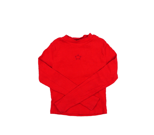 Červený crop top se srdcem  