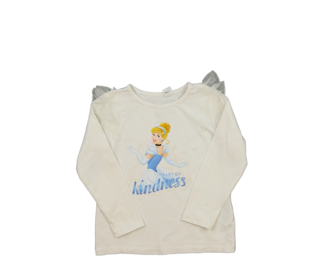 Bílé triko s volánky a princeznou Disney H&M