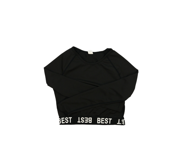 Černý elastický crop top 