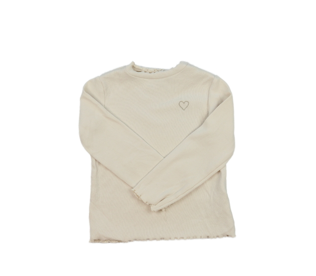 Krémové triko se srdíčkem Zara