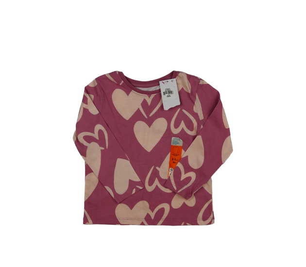 Nové růžové triko se srdci Primark 