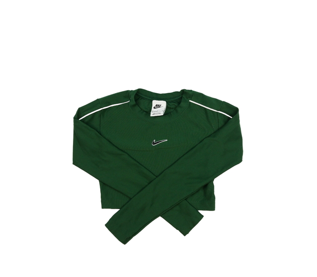 Tmavě zelený crop top Nike 