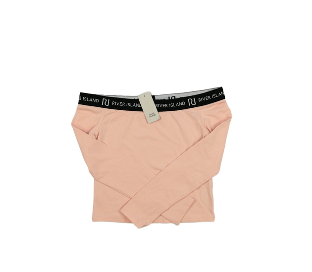 Nový růžový crop top River Island 