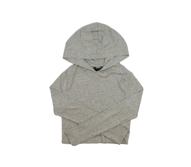 Šedý melírovaný crop top New Look 