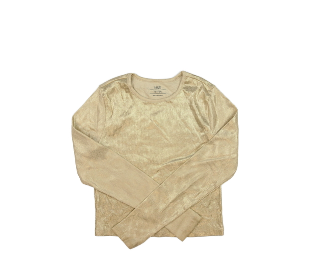 Zlatě lesklý crop top M&S