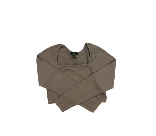 Hnědý crop top vel. 170 New Look 