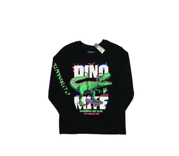 Nové černé triko s dinosaurem Primark 