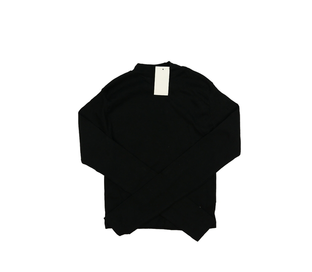 Nový černý žebrovaný crop top 