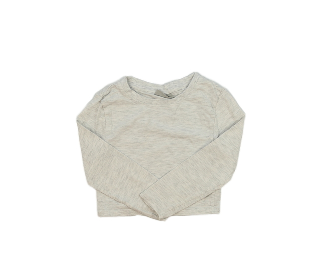 Šedý melírovaný crop top 