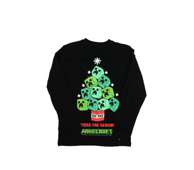 Černé triko s potiskem Minecraft Next