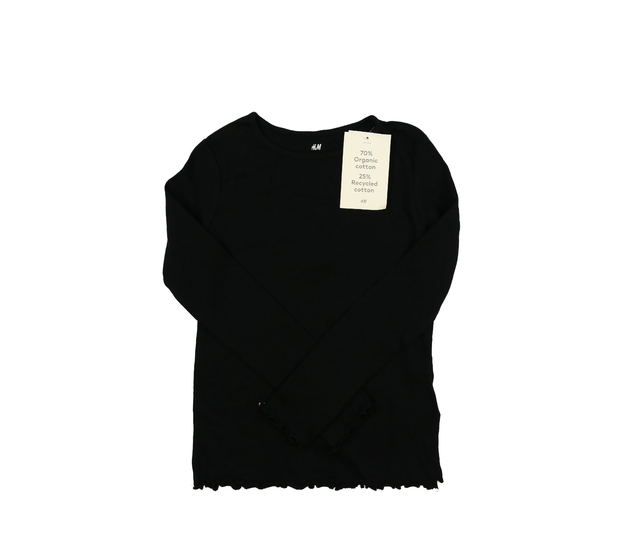 Nové černé  žebrované triko H&M