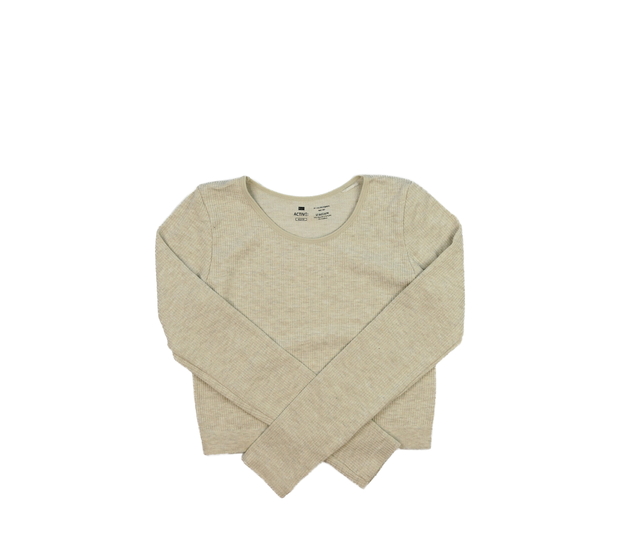 Hnědý melírovaný crop top F&F