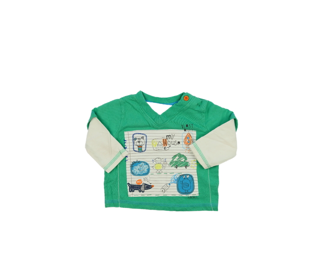 Zeleno-bílé triko s obrázky George