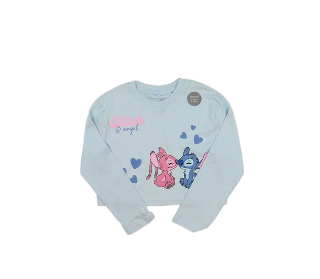 Modrý crop top Stitch George
