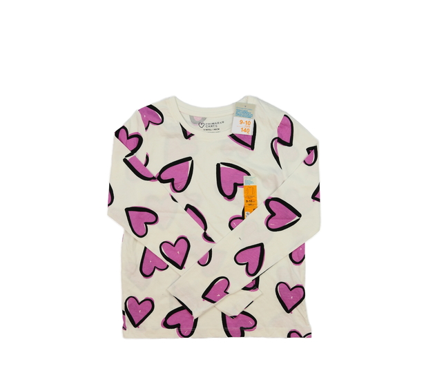 Nové krémové triko se srdci Primark 