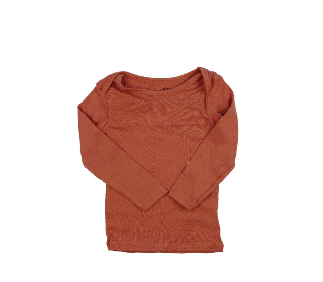 Tmavě meruňkové triko H&M