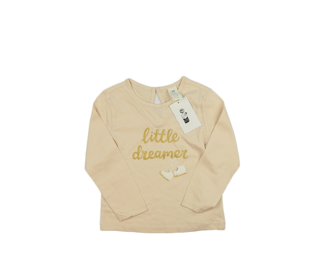 Nové hnědé triko s bruslemi H&M