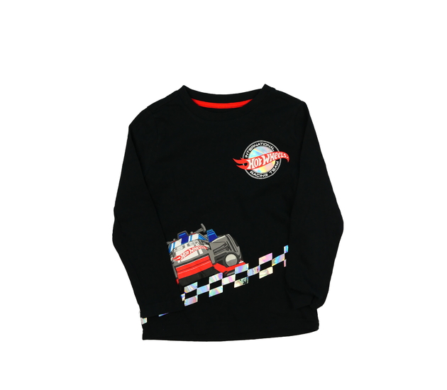 Černé triko Hot Wheels 
