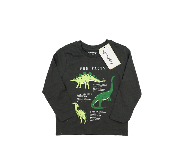 Nové šedé dinosauří triko 