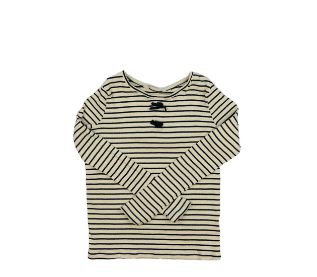 Krémové triko s modrými pruhy H&M