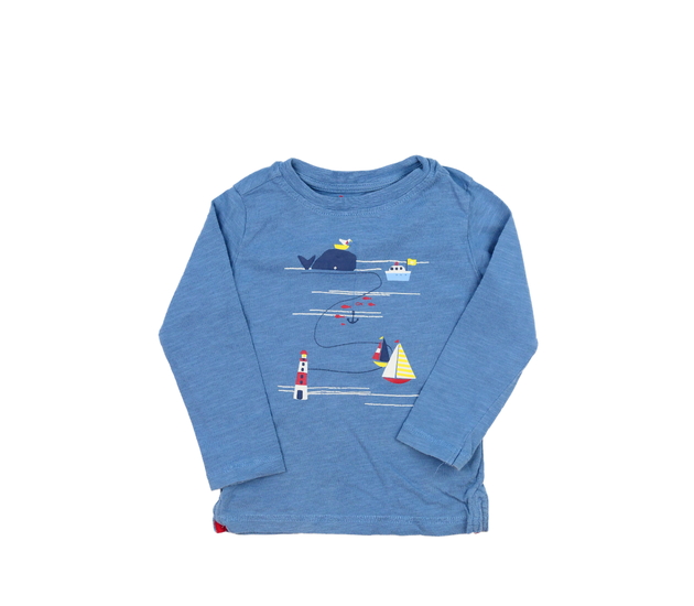 Modré triko s motivem moře Mothercare 